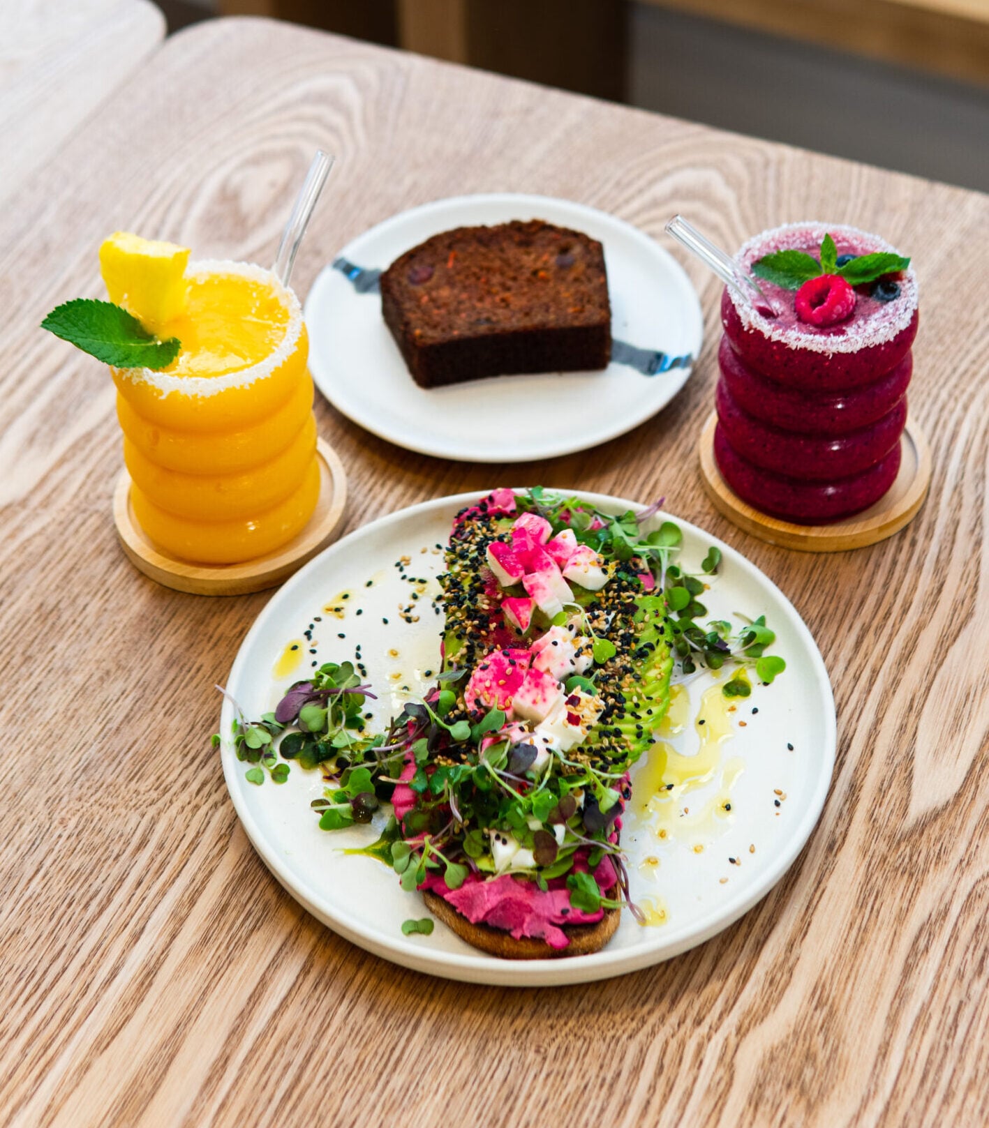 desayuno con smoothies