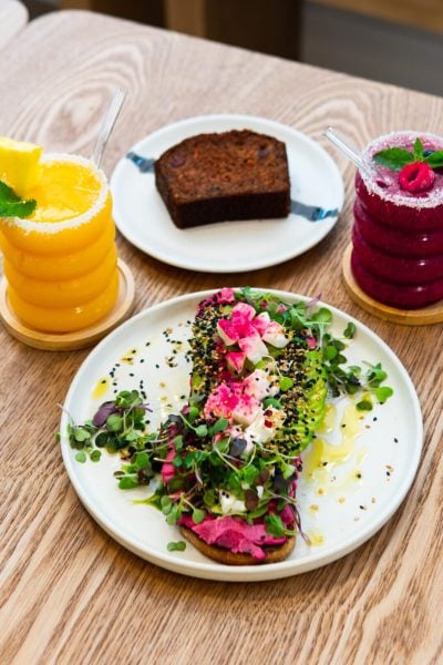 desayuno con smoothies